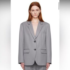 Anine Bing Classic Blazer in Steel Grey